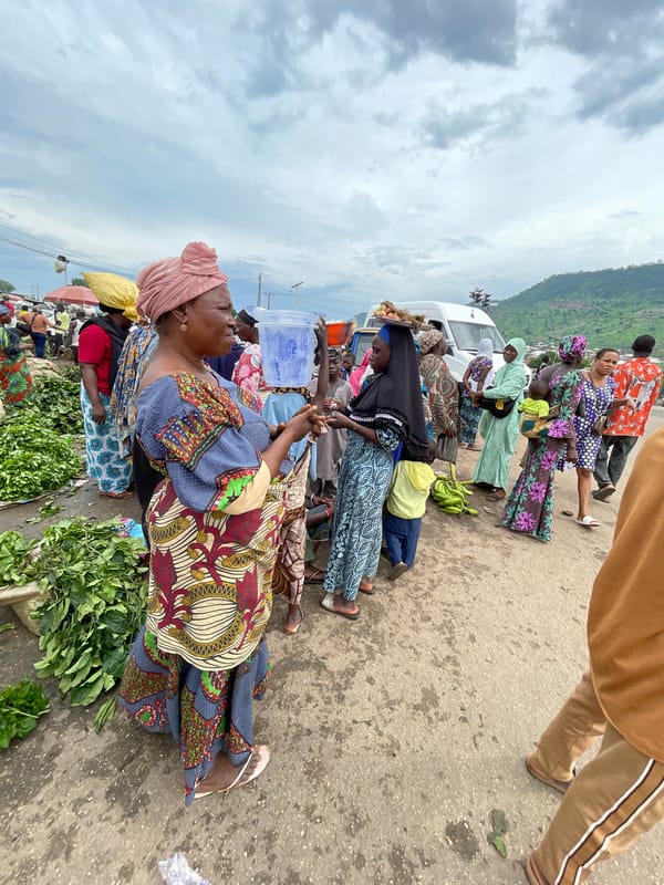Morning market hustle on the streets of Lokoja, Nigeria