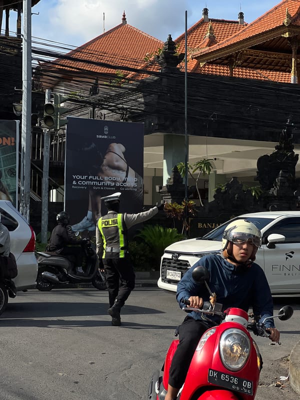 Morning street life documented in North Kuta, Bali