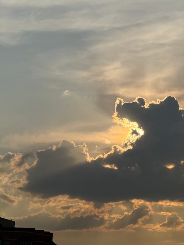 Dramatic sunset with cloud formations observed across Moscow cityscape