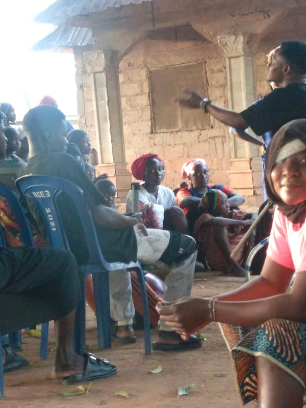 Community celebration with music and dancing in Akwanga, Nigeria