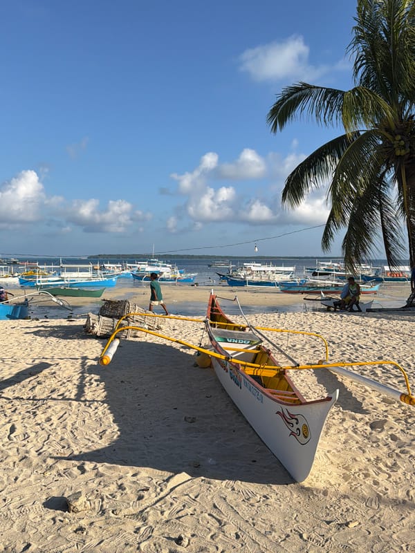 Morning beach life captured in General Luna, Philippines