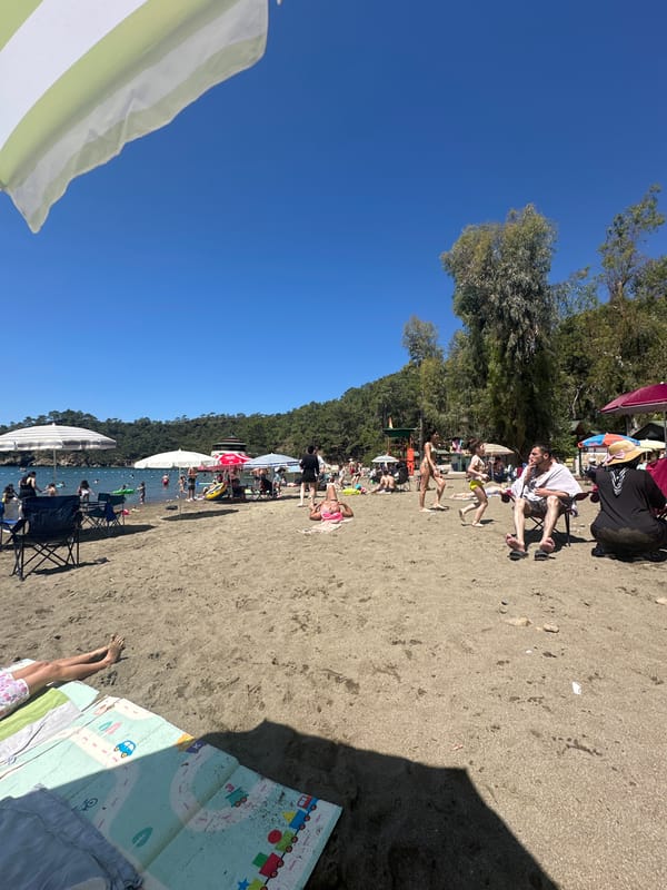 Busy Beach Day Captured at Turkey's Ölüdeniz Blue Lagoon