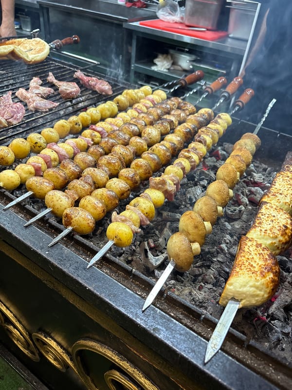 Evening dining scene captured at Anapa food establishment