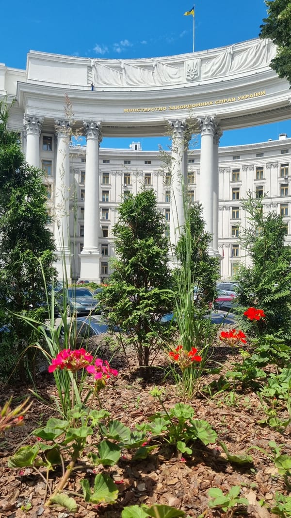 Kyiv's monastery district, war monuments, and street life on a summer morning