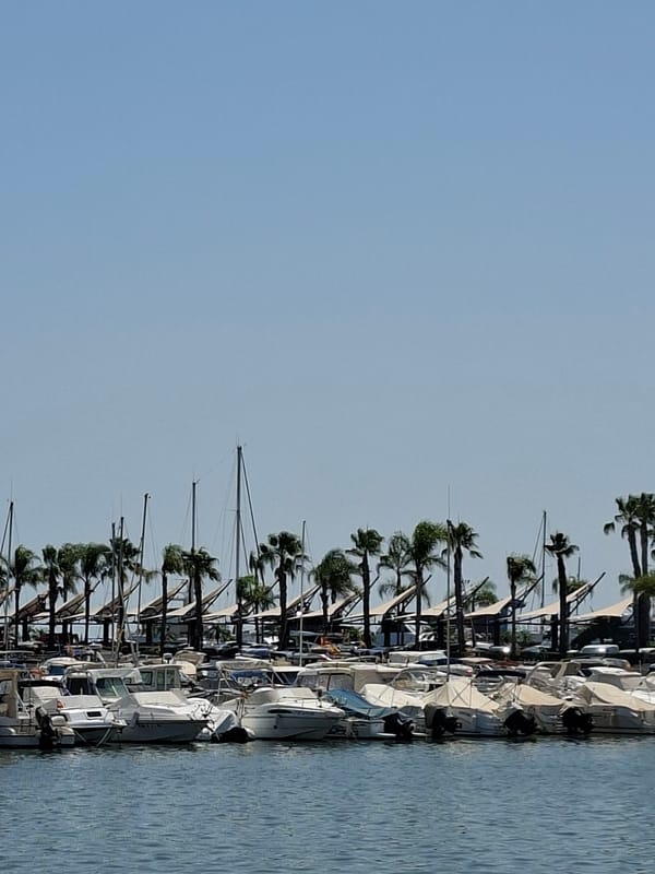 Santa Pola marina and waterfront on a sunny afternoon