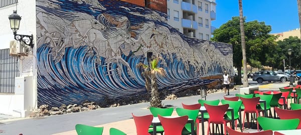 Street art, beach life, and local character in coastal Manilva