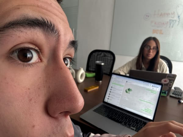Friday afternoon office life captured in Puebla workplace