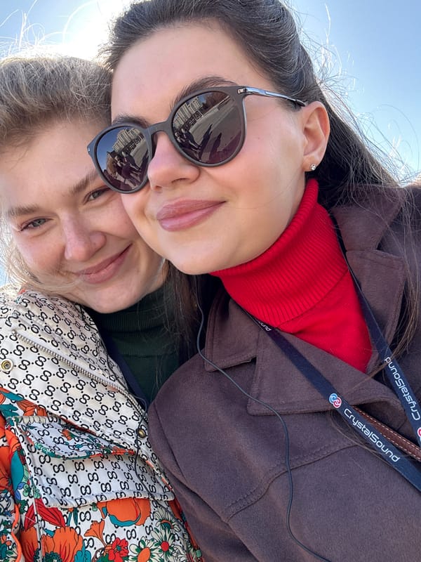 Women gather for photos, drinks near Kazan landmarks Saturday morning