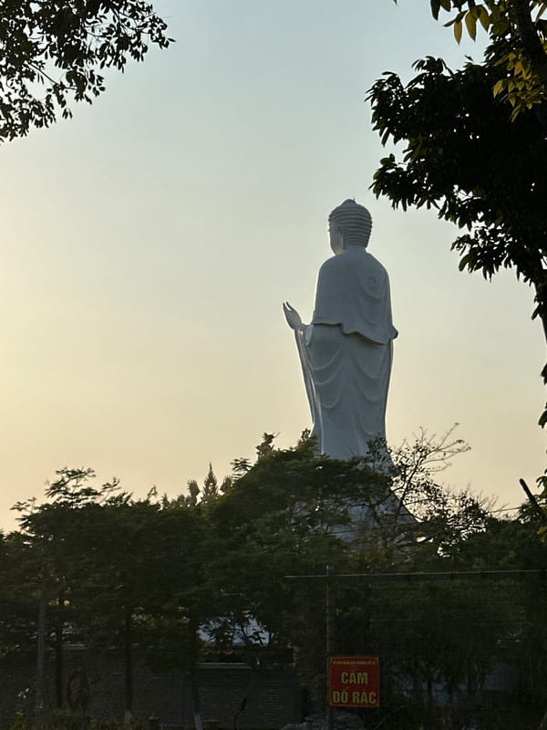 Buddha statue photographed in Đà Nẵng, Vietnam