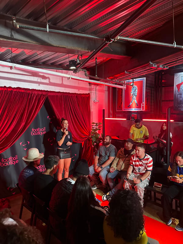 Woman gives early morning presentation at Los Angeles venue