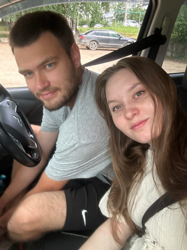 Casual car ride and everyday moments in Noviy, Russia