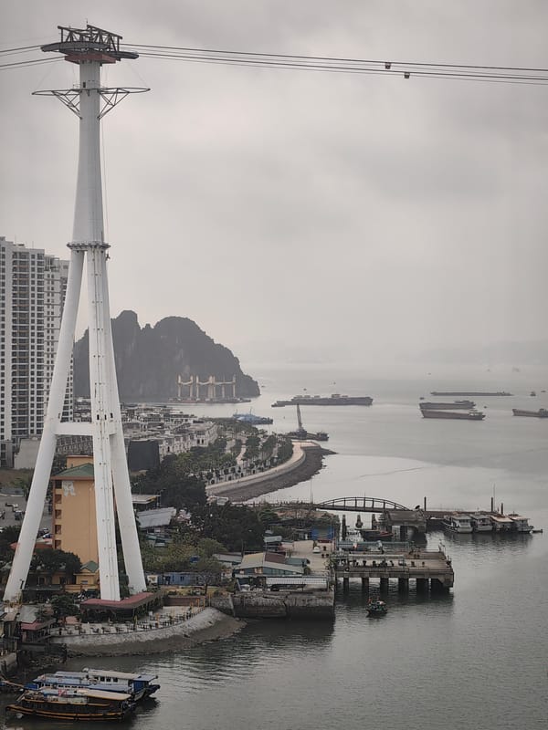 Early morning waterfront activity documented in Bai Chay Ward