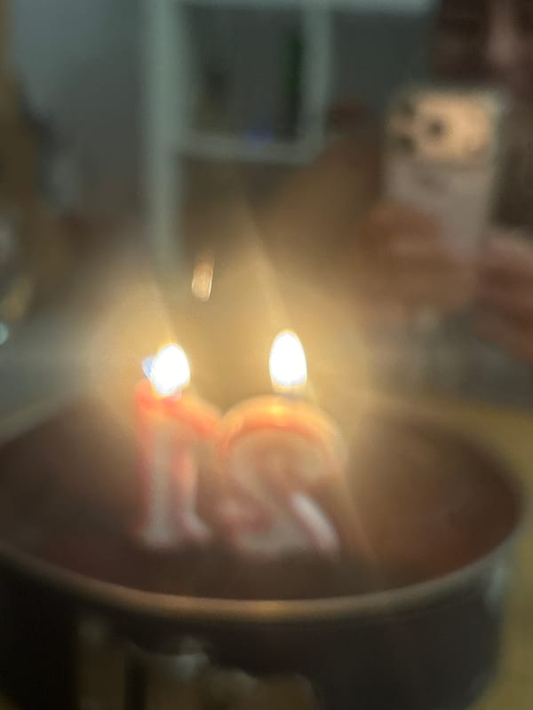 Birthday celebration with numbered candles observed in Givatayim