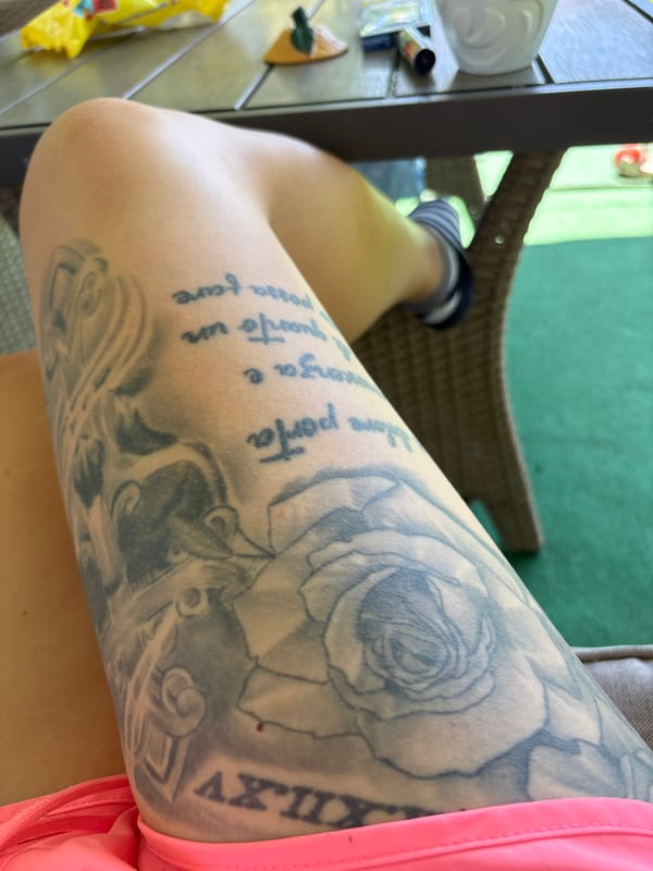 Lazy morning in Oreshak: tattoos, trinkets, and garden greenery