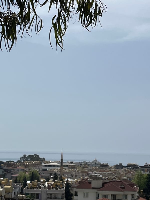 Morning cityscape views documented in Alanya, Turkey