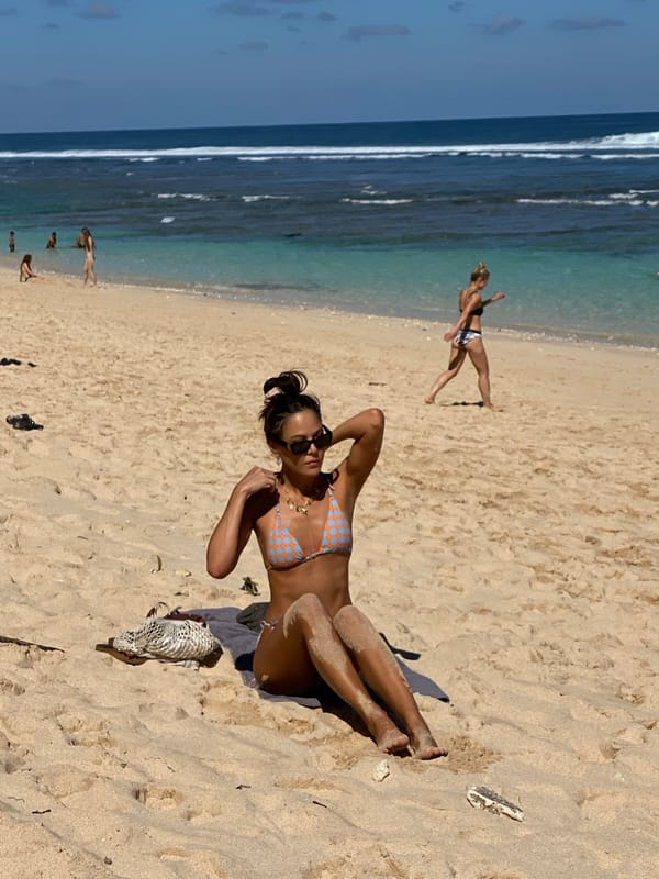 Sunny beach day in Kuta Selatan, Bali