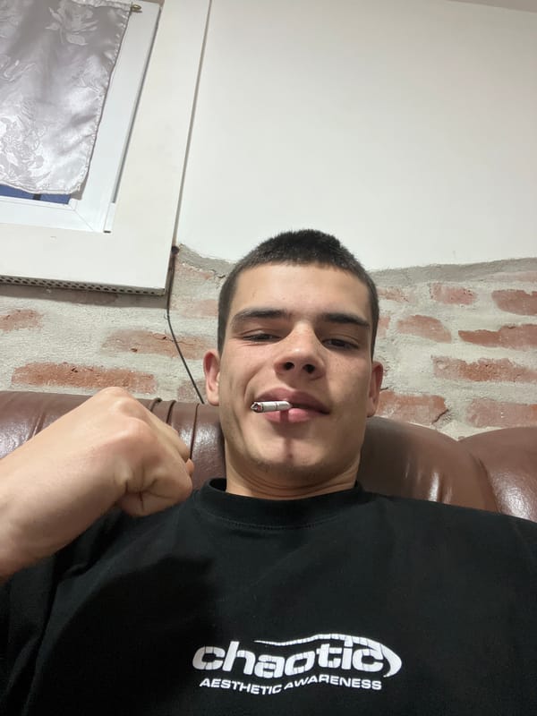 Young man smoking on couch captured by witnesses in Plovdiv