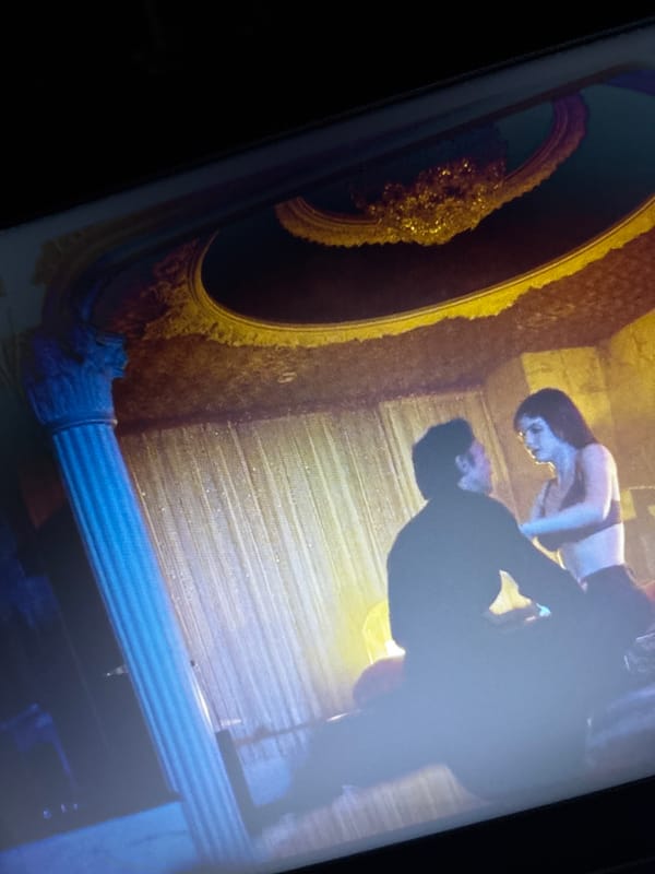 Late-night bookstore scenes captured across multiple screens and devices