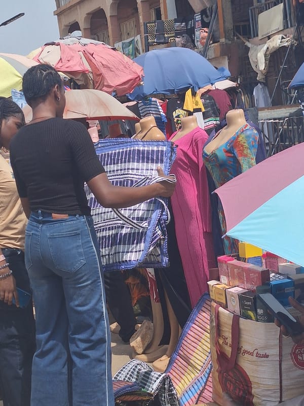 Morning market activity documented in Sabon Tasha, Nigeria