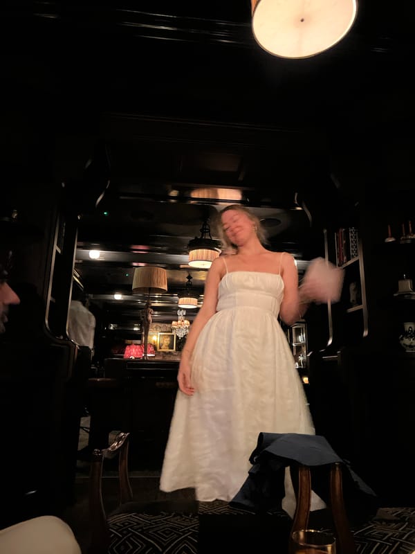 Evening out at a candlelit London members' club