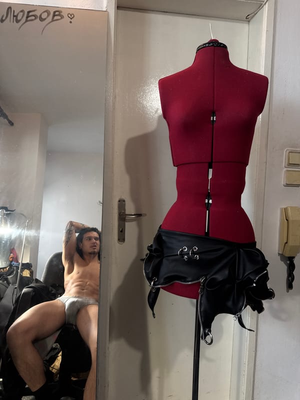 Fashion display with love message spotted in Sofia mirror