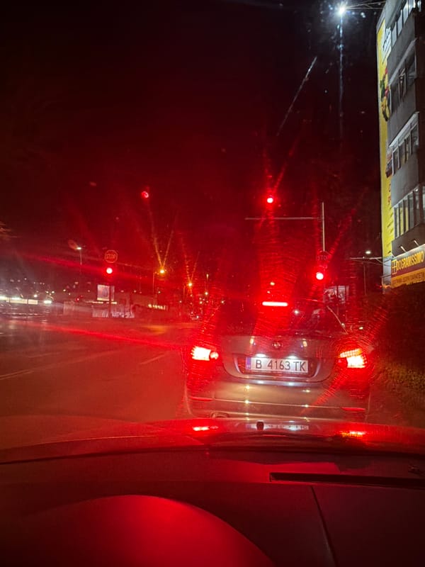 Quiet evening moments captured in Varna: sunset drive, dog walk