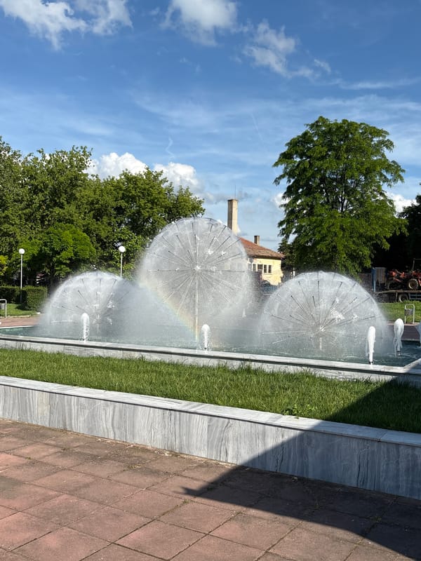 Midday scenes captured at public space in Smirnenski, Bulgaria