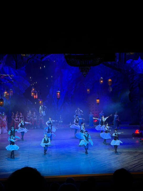 Dance performance captured at ornate theater in Izhevsk, Russia