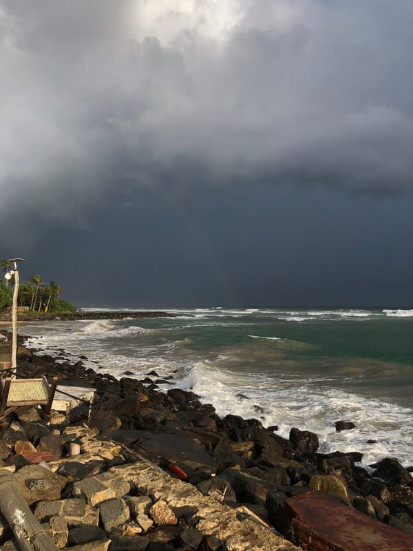 Rough seas and debris observed along Ahangama coastline