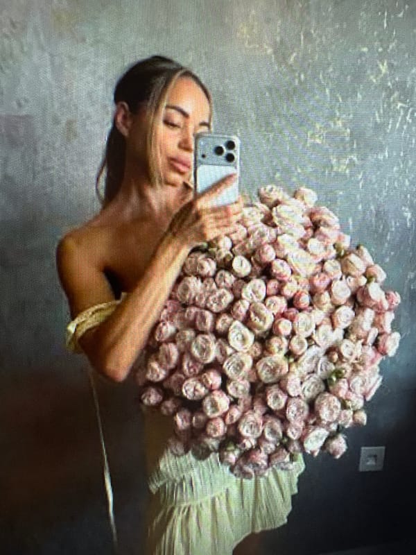 Moscow evening: bouquets, selfies, and lit-up landmarks