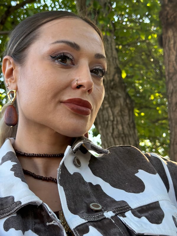 Woman enjoys outdoor photo session in Krasnoyarsk park