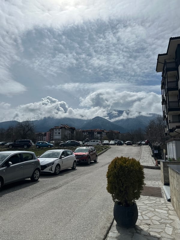 Street scenes and mountain views captured in Bansko Bulgaria