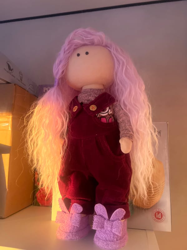 Handmade doll collection documented in Votkinsk, Russia home