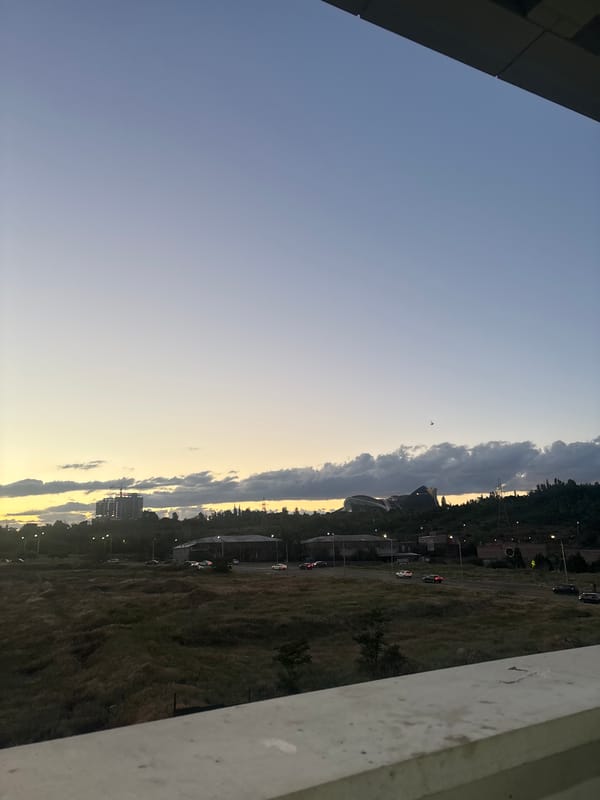 Yerevan resident documents city views and daily moments during sunset
