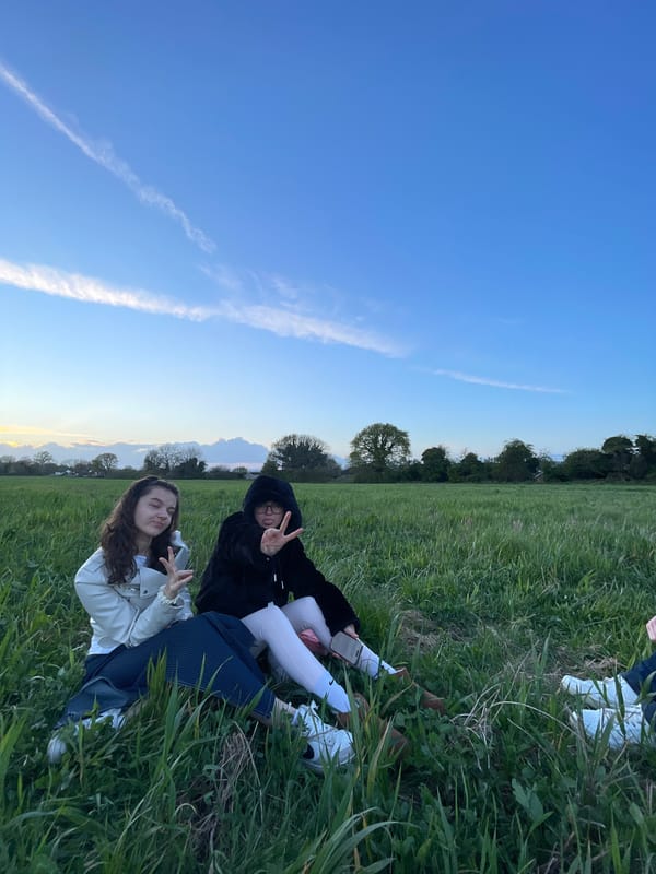 People enjoy leisurely afternoon in Maidstone field