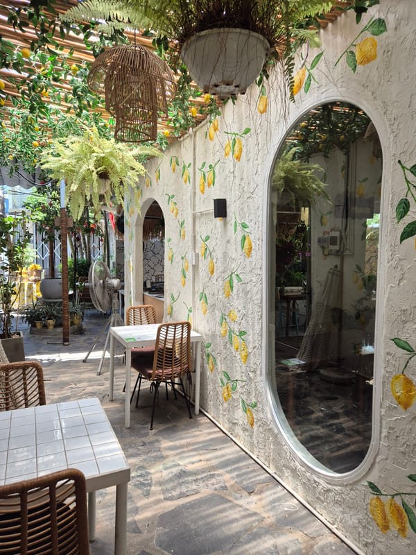 Inside a charming lemon-themed café in Đà Nẵng