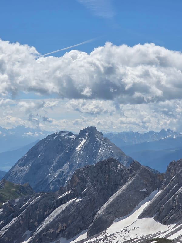 Alpine summit views near Garmisch-Partenkirchen with mountain panoramas