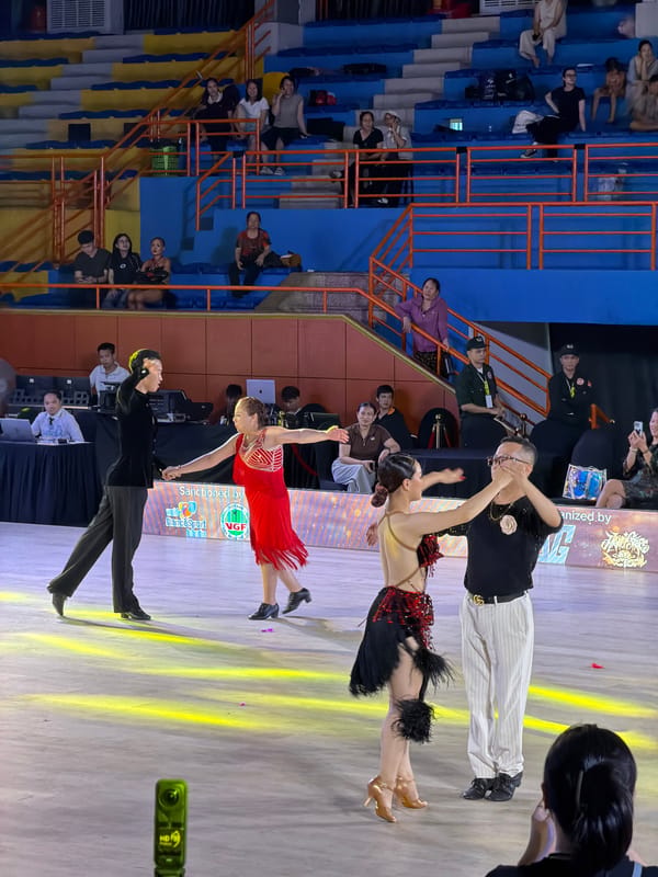 Ballroom dance competition draws crowds at Hanoi Sports Palace