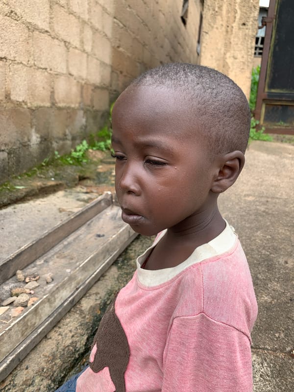 Close-up portrait shots of a child in Jos, Nigeria