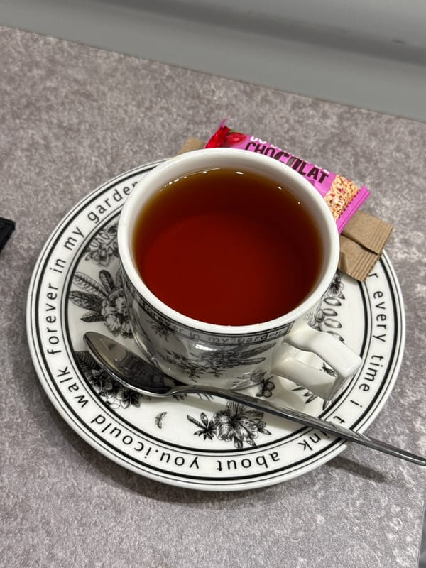 Morning tea and flowers captured in Saint Petersburg