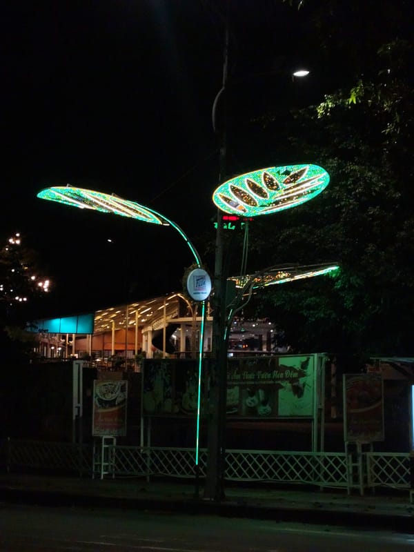 Nighttime street life documented in Da Lat, Vietnam