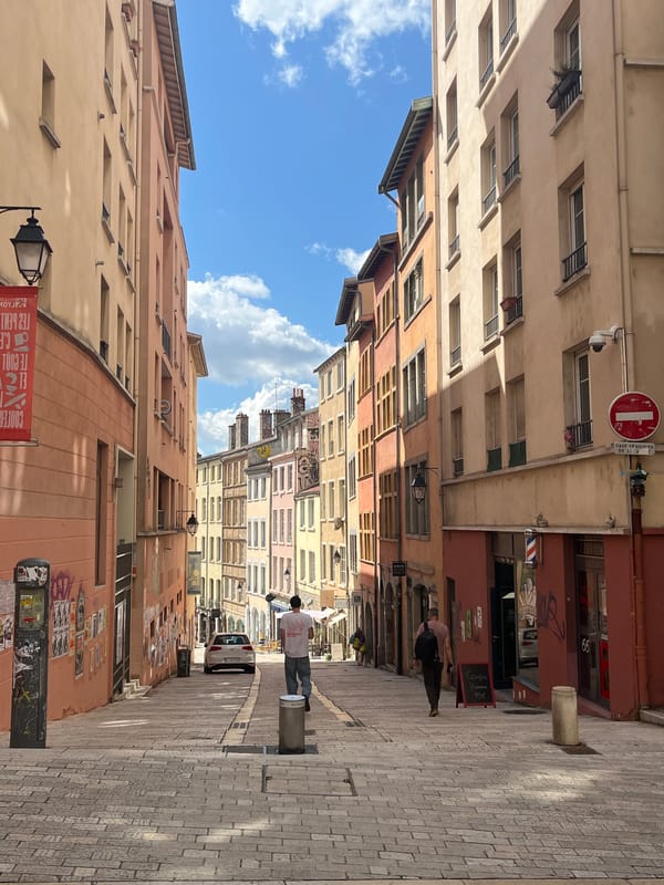 Street art photography walk documented across Lyon neighborhoods