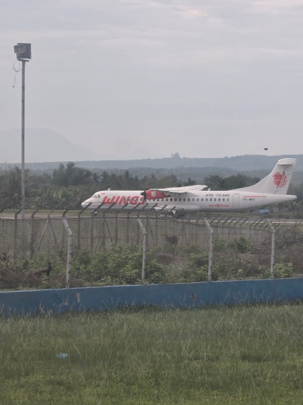 Quiet morning scenes documented around Pintomakmur Airport, Indonesia