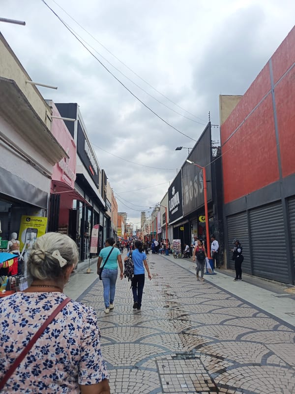 Daytime street activity observed in Valencia commercial district