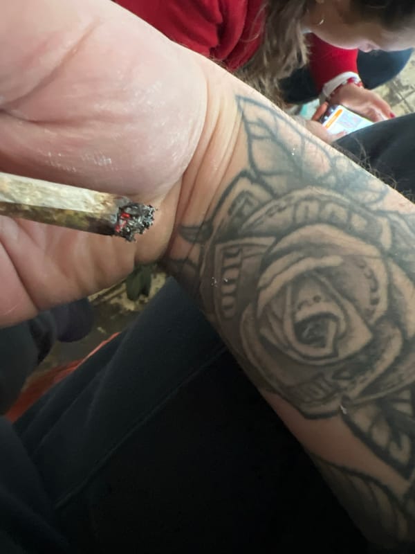 Adult smokes cannabis near child in Varna, Bulgaria