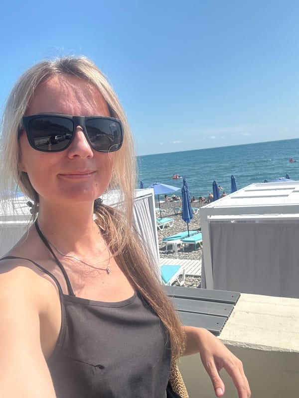 Sochi beach promenade on a busy summer afternoon