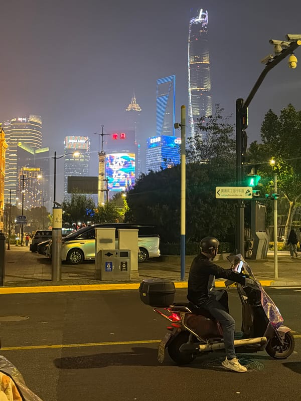 Shanghai skyline illuminated at night, May 12, 2026