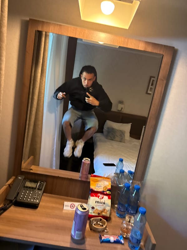 Morning break: energy drink and smoke in Bulgarian mountains