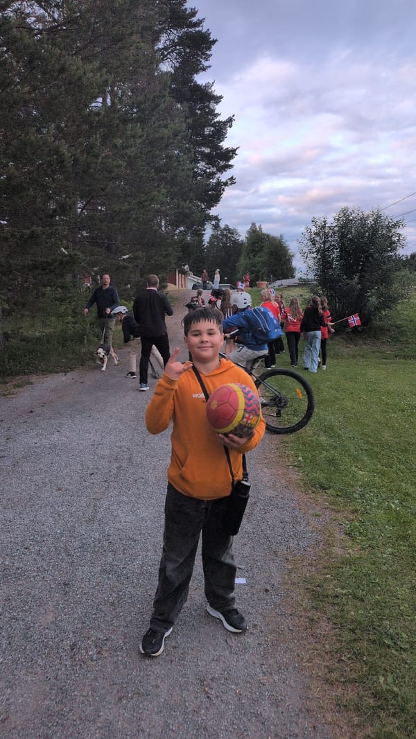 Pickup soccer on a summer evening in Östersund