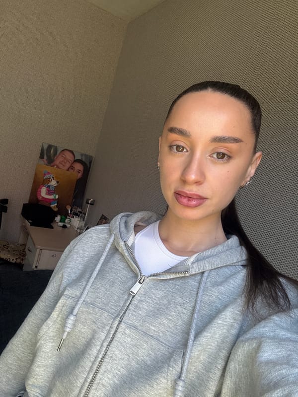 Woman takes selfie in Rodniki, Russia